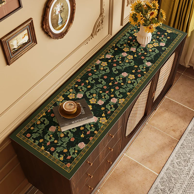 Amerikanischer TV-Schrank im Retro-Stil, Tischläufer, hochwertige lange Arbeitsplatte, Schutzmatte, Seitenschrank, Desktop-Ledermatte, staubdicht