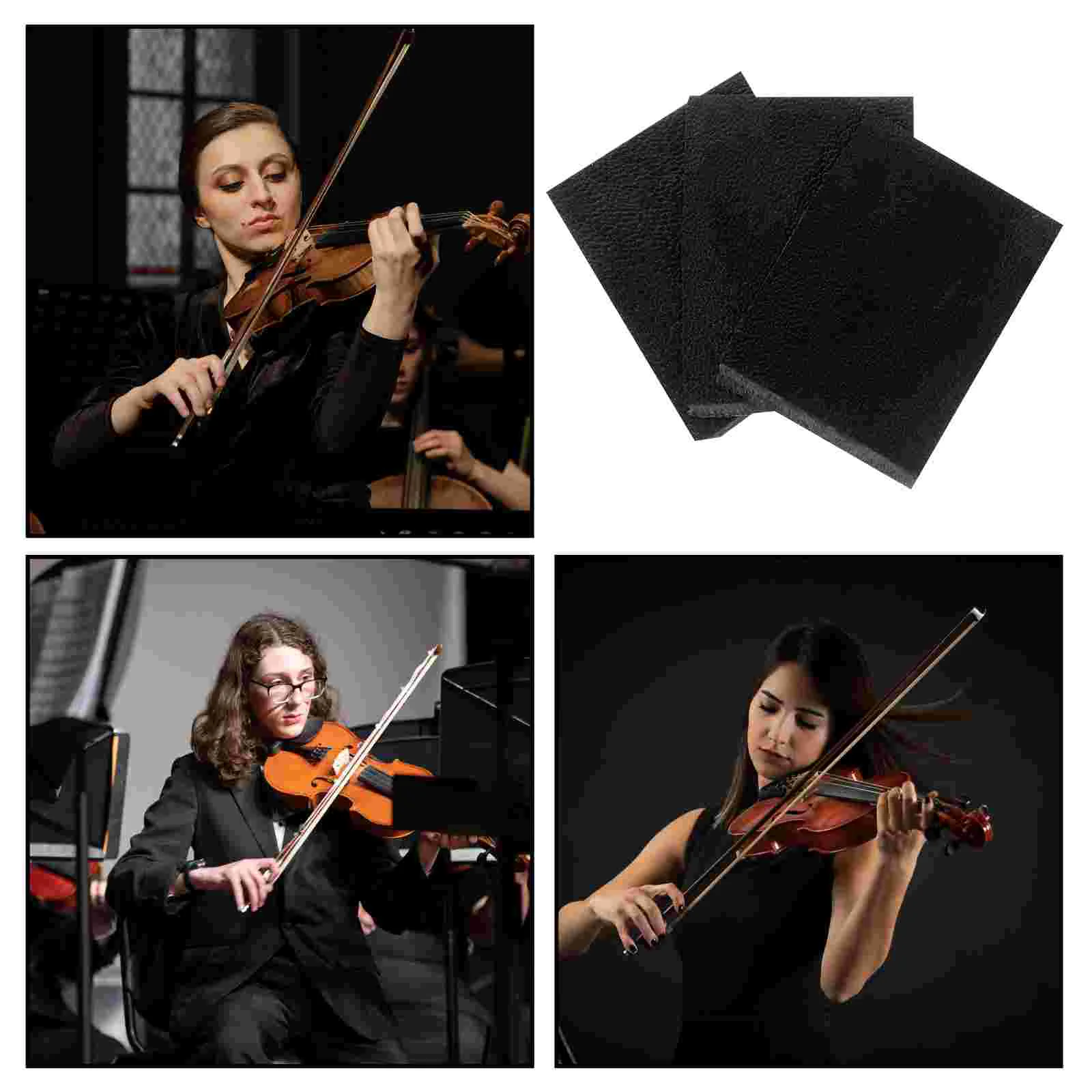 3 Pcs Bow Stand Violin Instruments Accessories Component Sheepskin Sleeve