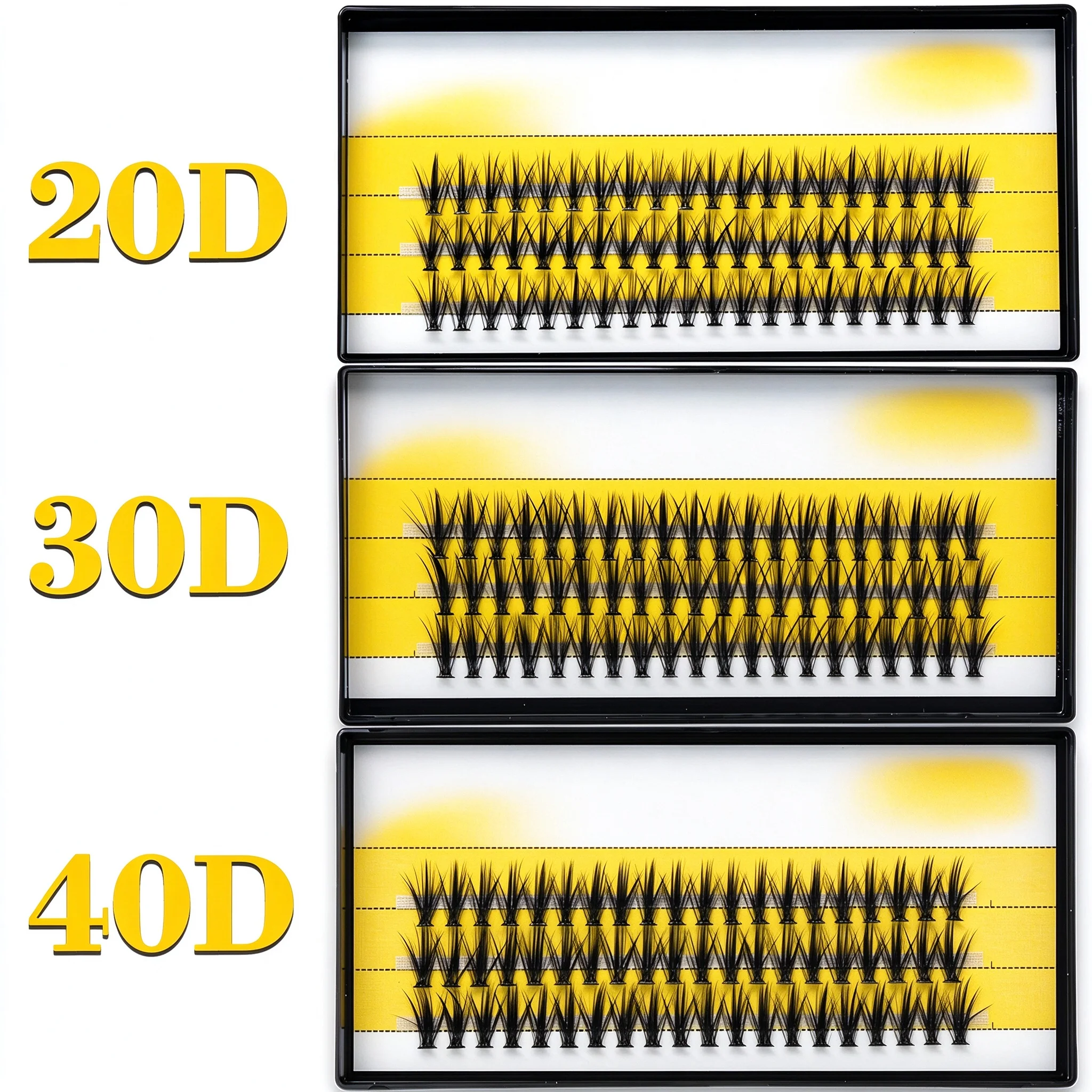 20D/30D/40D/50D 60 Bundles Mink Eyelashes Extension Natural 3D Russian Volume Fake Lashes Individual Cluster Makeup Tools Cilia