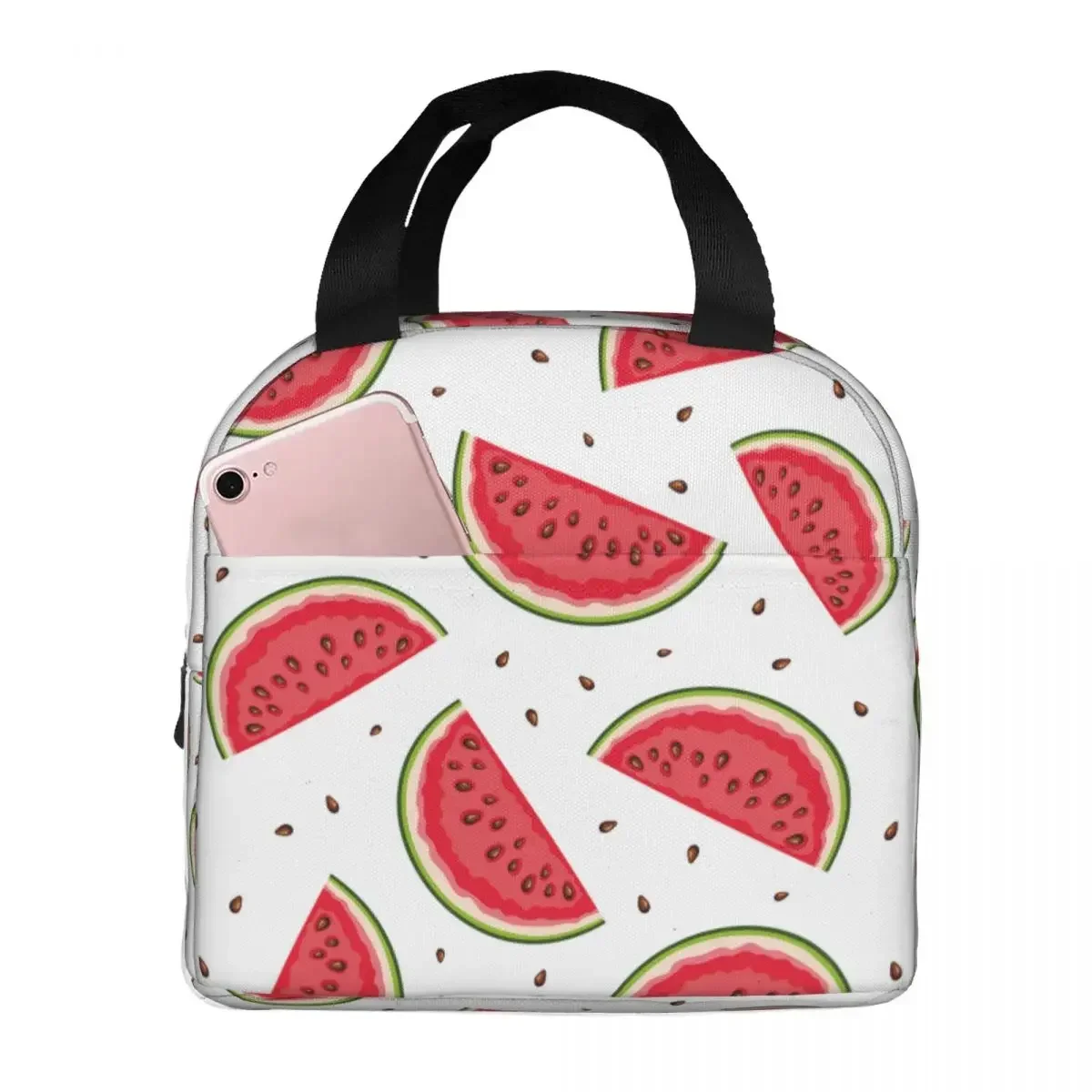 

Lunch Bags for Men Women Watermelon Insulated Cooler Portable Picnic School Oxford Tote Food Storage Bags