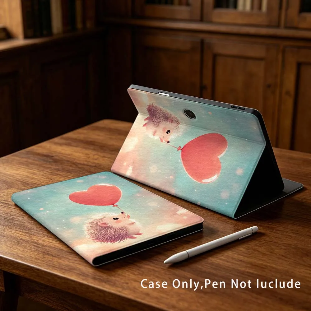 Creative Cute Hedgehog Pattern Soft For OPPO VIVO IQOO OnePlus Realme Pad 3 Pro 13 12.1 11.4 11 inch Pen Tray Tablet Case