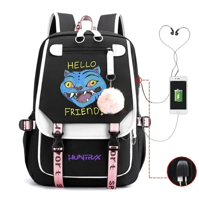 

KPop Demon Hunters Derpy Tiger Backpack Teenagers Girls School Bags Computer Outdoor Laptop Backpack Students Travel Bagpacks