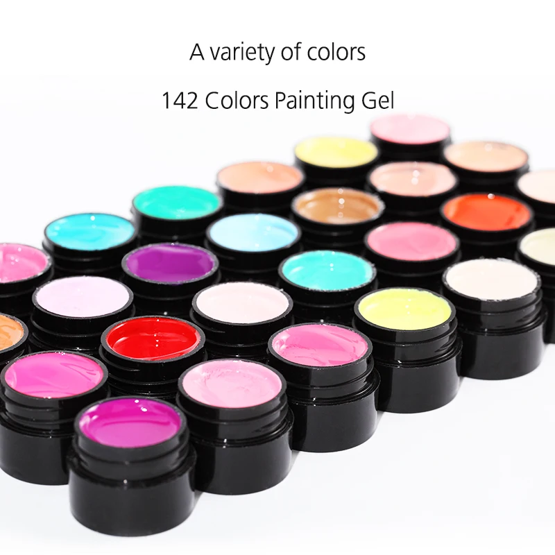 ROSALIND 5ML Painting Jar Gel Semi Permanent Soak Off UV/LED Liquid Varnishes Nail Gels Base Top Coat Nail Art Adhesive