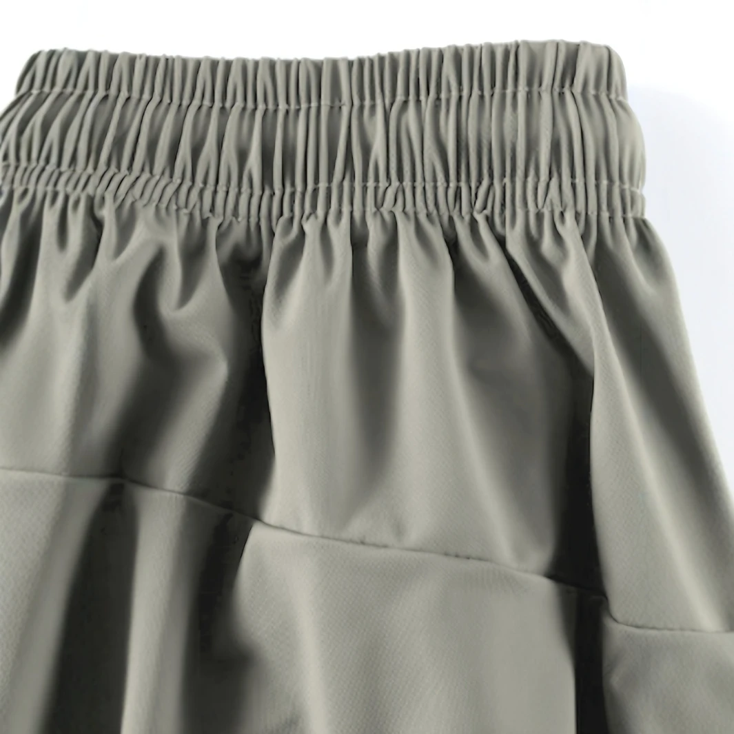 [Home Relaxation] Men's Casual Sports Pants, High Stretch Woven Fabric, Solid Color, Regular Fit with Drawstring Waist and Zippe