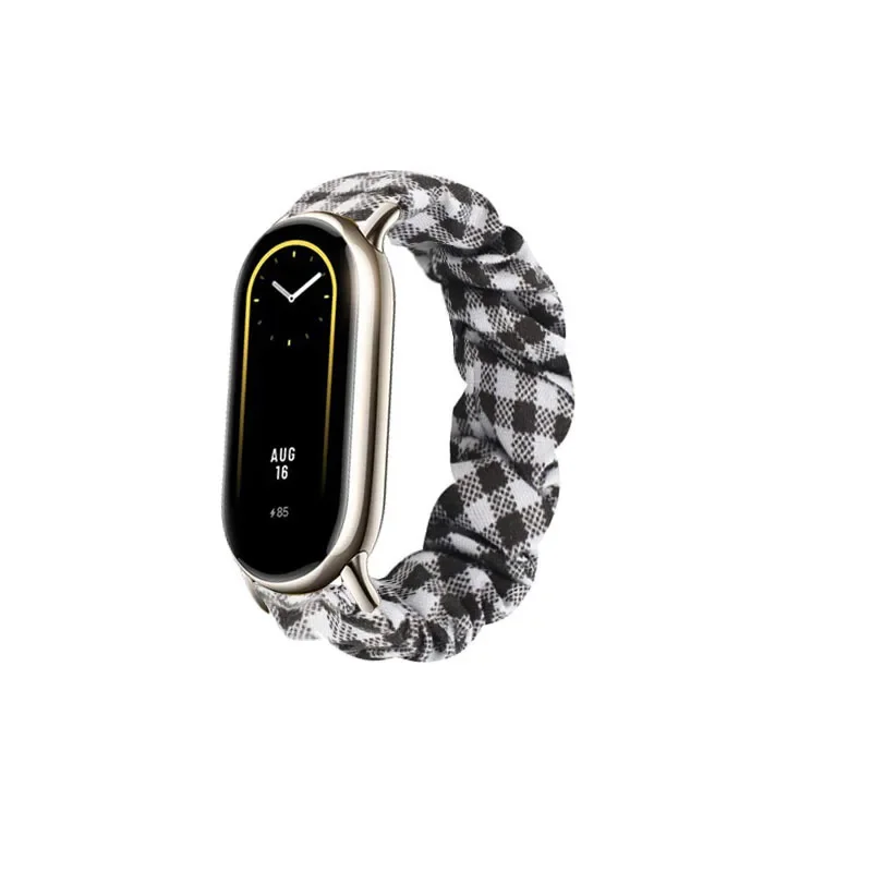 Elastische Band Voor Xiaomi Mi Band 8 Print Doek Smartwatch Armband Voor Mi Band 8 Correas Miband 8 Nfc Pulsera