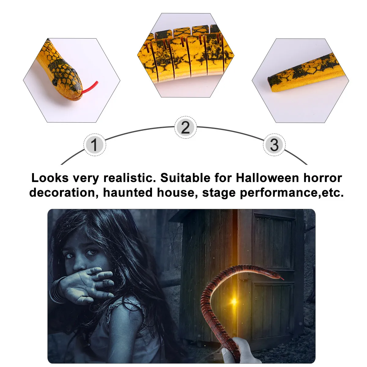 

Набор из 8 гибких деревянных змей для Хэллоуина, реалистичные шарнирные змеи-приколы, реквизит для ужасов, деревянные змеи