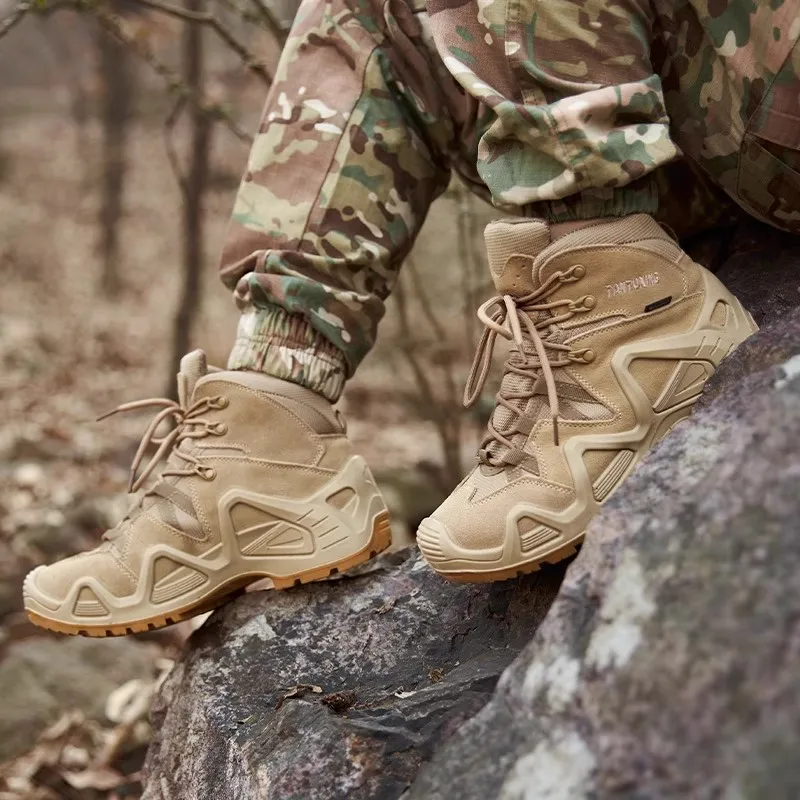 

Новинка 2025, бестселлер, высококачественные уличные противоскользящие походные ботинки унисекс, летние профессиональные походные ботинки с высокой тягой