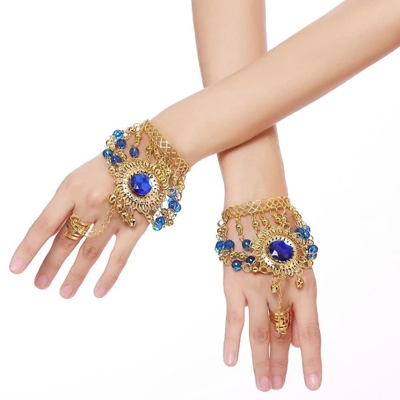 

Браслет для индийского танца, женский танец живота, сценические аксессуары, танцевальный костюм, танцевальный браслет, 1 пара