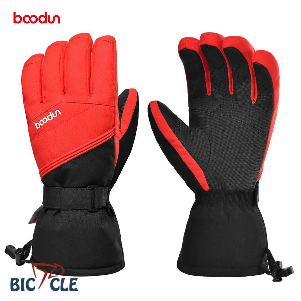 Boodun Professional Ski Gloves Touch Screen Fleece Winter Warm Snowboard Gloves Waterproof Motorcycle Thermal Snow gloves