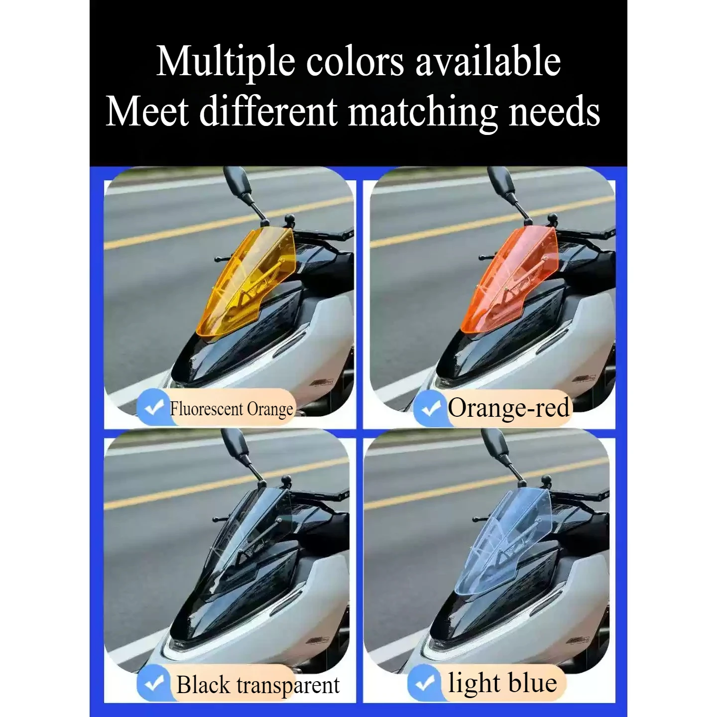 For ZEEHO AE4 AE5 AE5i Electric Motorcycle Modified Windshield Wind Deflector Heightened Windshield Front Glass Accessories
