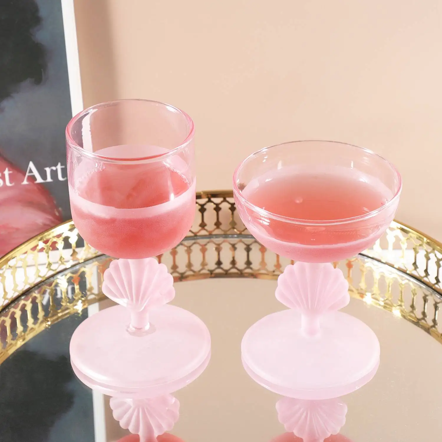 pink-frosted-cocktail-glasses-high-end-feelings-women's-glass-wine-cups-nordic-style-beverage-utensils-by