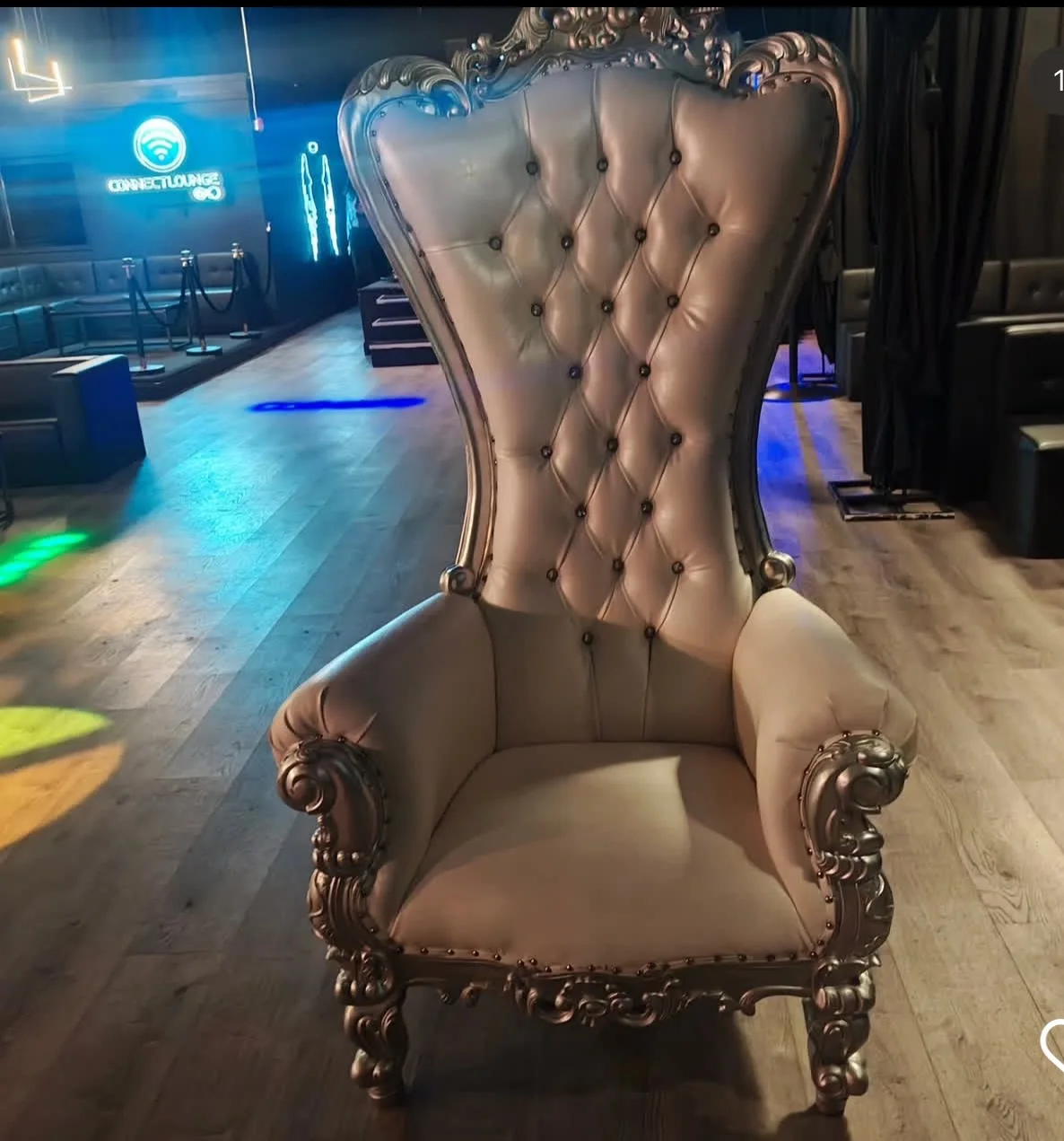 FSDKX Hotel Luxury Throne Chair Event Gold White Wedding Throne Chair Wholesale