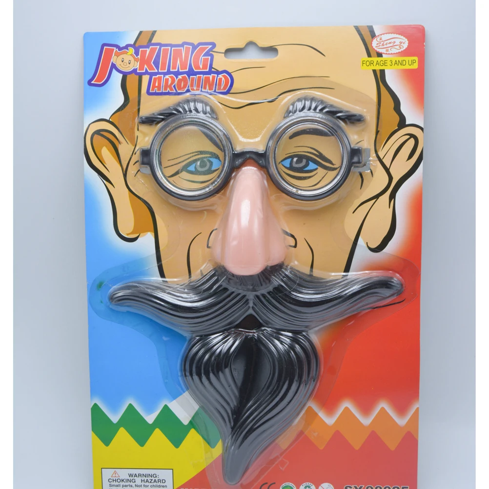

2 pcs Bearded Glasses Halloween Costumes Funny Festival Adult Kids Size Plastic Material Party Accessories LED