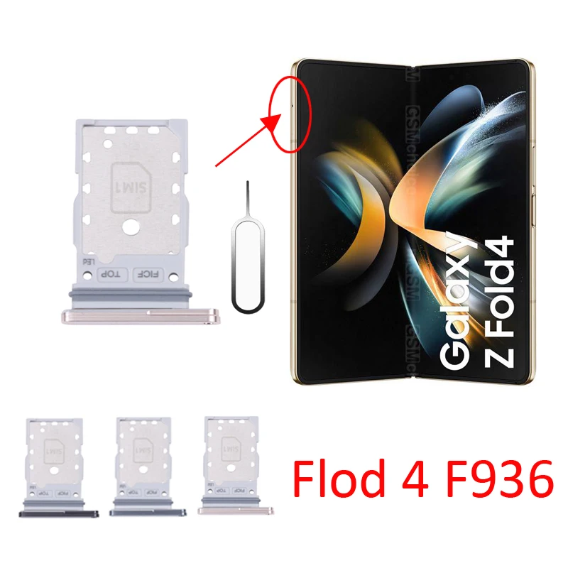 Voor Samsung Galaxy Z Flip4 Fold4 5G Telefoon Sim Chipkaart Lade Gleuf Z Flip 4 Fold 4 F721 F936 Nieuwe Sim Lade Houder