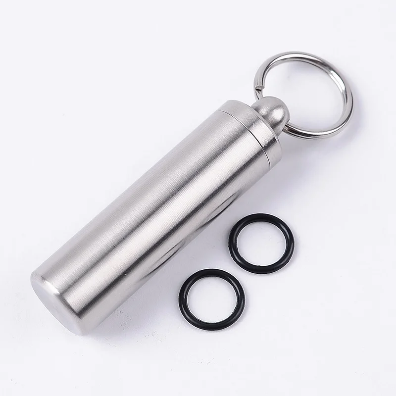 Portable 304 Stainless Steel  Medicine Storage Case Waterproof Box PillHolder Container Capsule First Aid Bottle