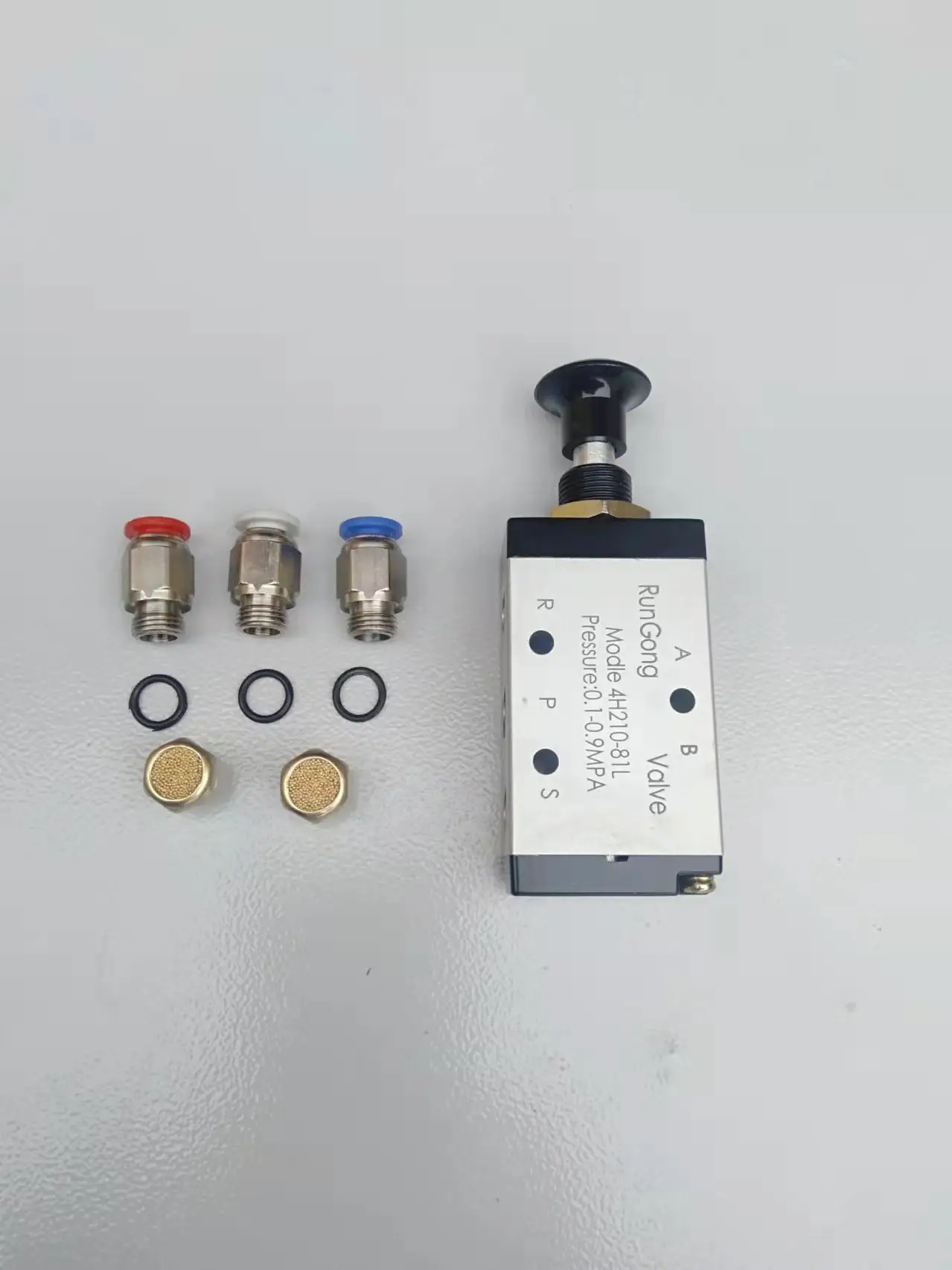 Manual Air Valve Pneumatic Switch Cylinder Hand Rotary Pull Valve With Silencer Quick Connector Connection Φ 6 Trachea