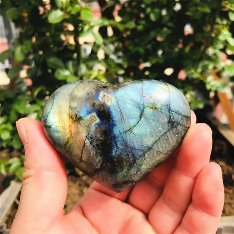 Natural Blue Labradorite Crystal Heart 7 Cm Healing Gemstone for Chakra Energy Healing Jewelry Making