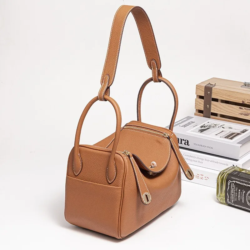 

Новая роскошная женская сумка из воловьей кожи с верхним слоем, докторская сумка большой вместимости, кожаная универсальная модная сумка для путешествий на открытом воздухе