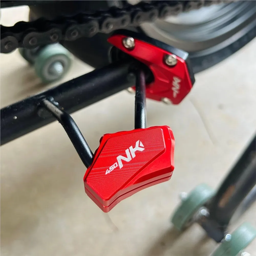 2025 2022 2023 2024 FOR CFMOTO 450SR 450SS 450NK 450 SR SS NK Motorcycles Foot Side Stand Enlarger Plate Pad Kickstand Extension