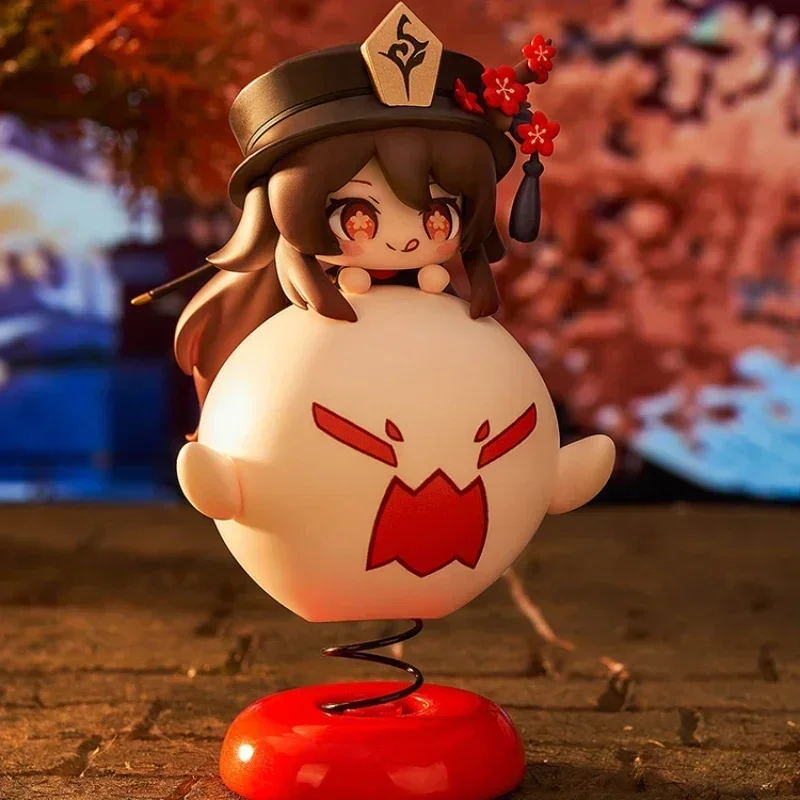 Figura de acción de Anime Genshin Impact Hu Tao, modelo de estatua de Pvc, juguetes de adorno de escritorio, regalo genuino