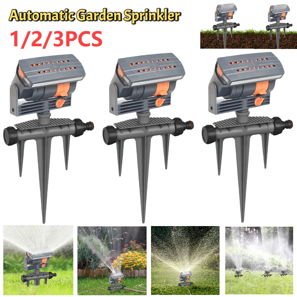 

Oscillating Sprinkler Lawn Swing Sprinkler 16 Nozzles Watering Irrigation System Adjustable Flow Watering Device for Large Area