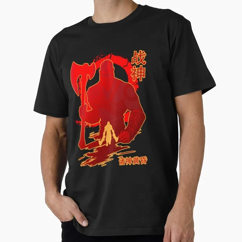 God of War Kratos T Shirt 0911 Men's Gaming Graphic Tee Spartan Warrior Ragnarok Streetwear Short Sleeve Unisex Gamer Gift