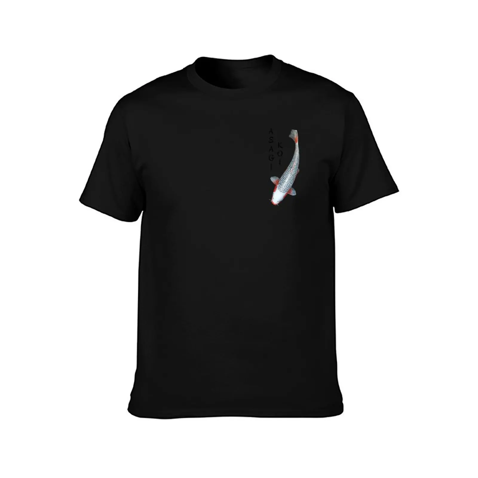 Koi Fish Asagi Variety - small with black text left T-Shirt man graphic t shirt T-Shirt