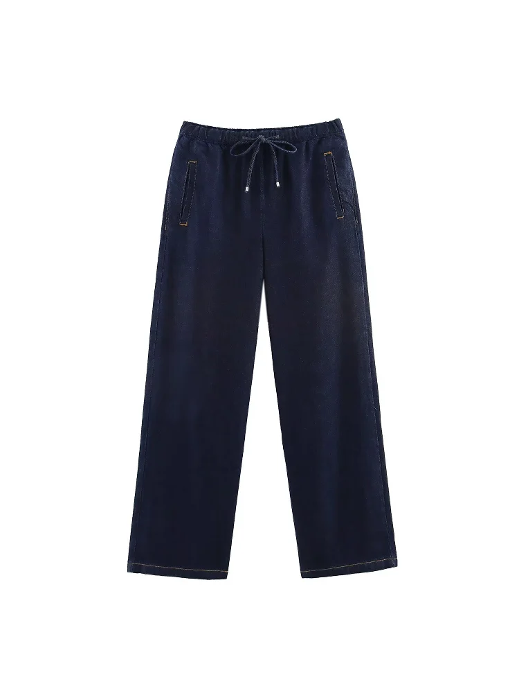 

Spring 2025 New Women's Retro Casual Versatile Cotton Denim Long Sve ort irt Warm Flip Collar Straight Tube Summer Col...