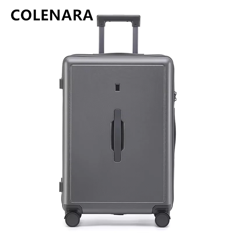 COLENARA Cabine Bagagem ABS + PC Boarding Case 20 "24" 26 "28 Polegada Grande Capacidade Trolley Caso Universal Roda Rolando Mala