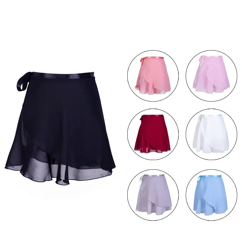 

Adult Chiffon Ballet Tutu Dance Skirt Women Girls Gymnastics Wrap Skirt Training Ballet Skirts Юбка Ballet Dance Faldas