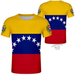 VENezuela-パーソナライズされた名前のTシャツ,数字の国旗,お土産,スペイン国,大学の写真服