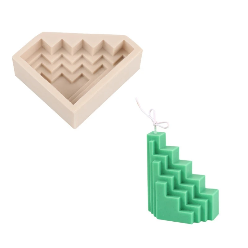 Stampo geometrico in silicone per candele con aromi epossidici in gesso per decorazione domestica Dropship