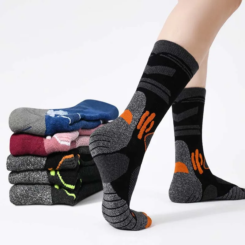 30% Merino Wool Hiking Socks for Men Women Autumn Winter Warm Hiking Trekking Skiing hunting Fishing Seamless Outdoor Sports