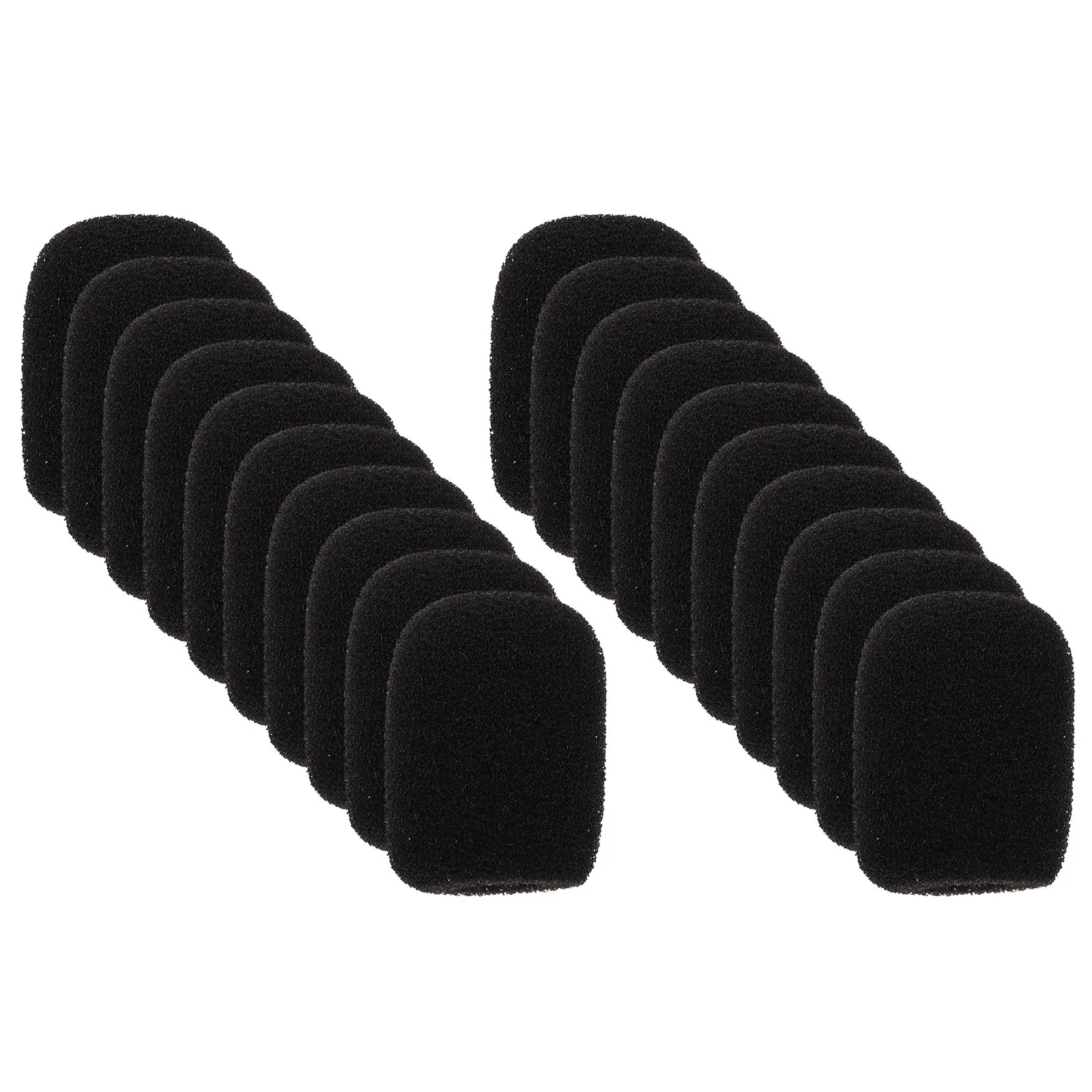 

20Pcs Headset Microphone Supplies Practical Mic Supply Strong Adaptability Easy to Put on Remove Covers for Lapel Mic