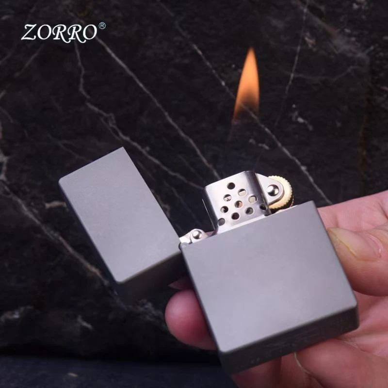 Zorro Titanium Alloy 538, 912 Narrow Machine Small Square Head  Lighter Gadget Smoking Accessories With box view 6