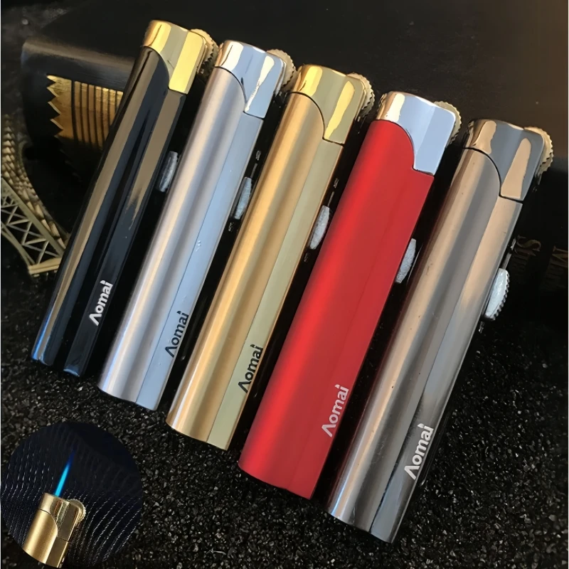 

AOMAI Grinding Wheel Torch Lighter Metal Windproof Blue Jet Flame Cigarette Lighter Inflatable Gas Lighter Smoking Accessories