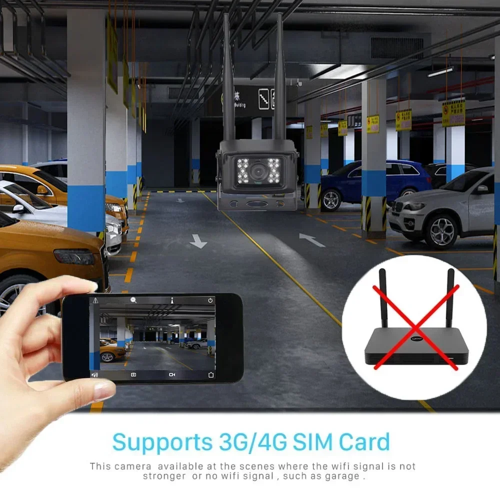 HJT 5MP 940nm WIFI 4G Sim Card Mini Waterproof IP66 Outdoor TF Card Slot IR Night Vision IP Camera Audio Car Vehicle Fleet