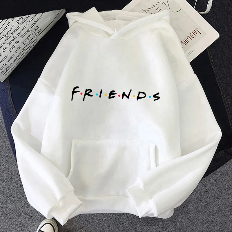 2024 Popular Spring/Summer Women\'s Friends Printed Women\'s Loose Casual Brand Popular Comfortable Academy Style Pullover