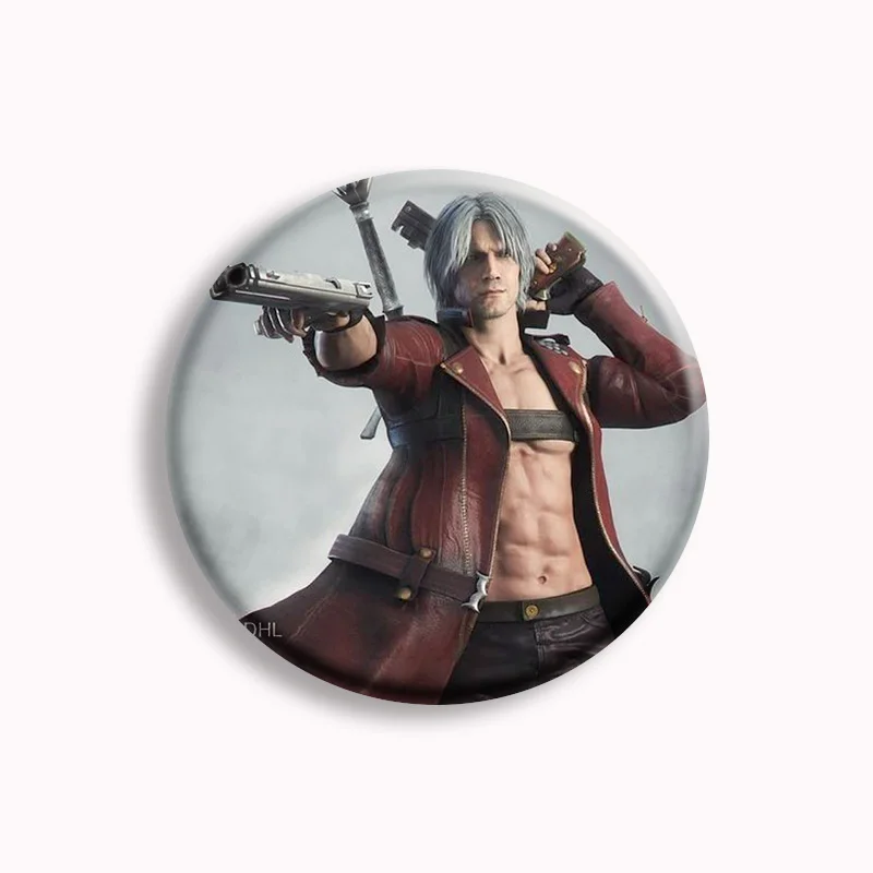 Game Devil May Cry Demon Hunter Anime Soft Button Pin Hot Game