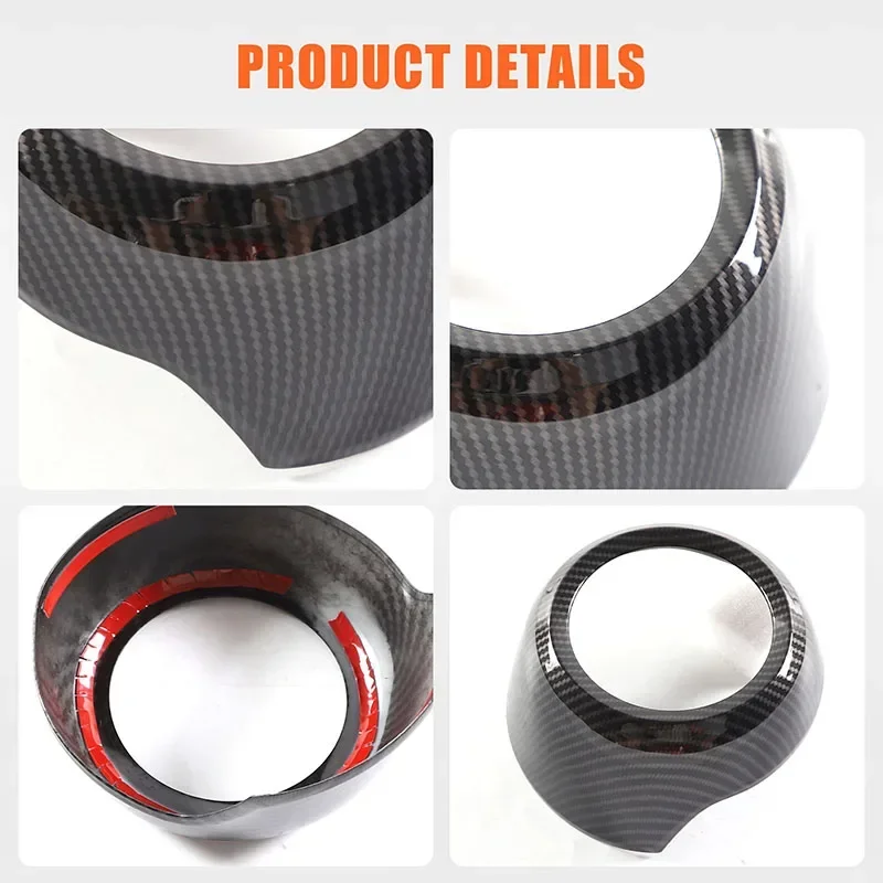 لسوبارو WRX 2022-2024 ABS ألياف الكربون سيارة السيارات عجلة القيادة القرن زر غطاء إطاري الكسوة الداخلية اكسسوارات السيارات