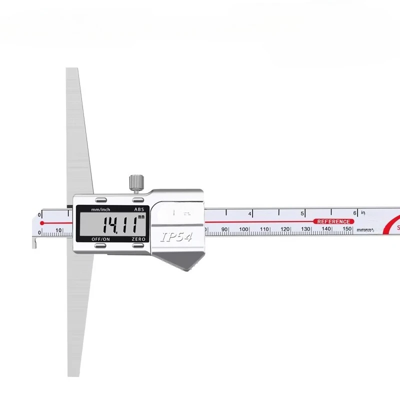 

High-Precision Single Hook Depth Gauge Vernier Calipers Electronic Digital Caliper 0-150mm Metal Case Stainless Steel