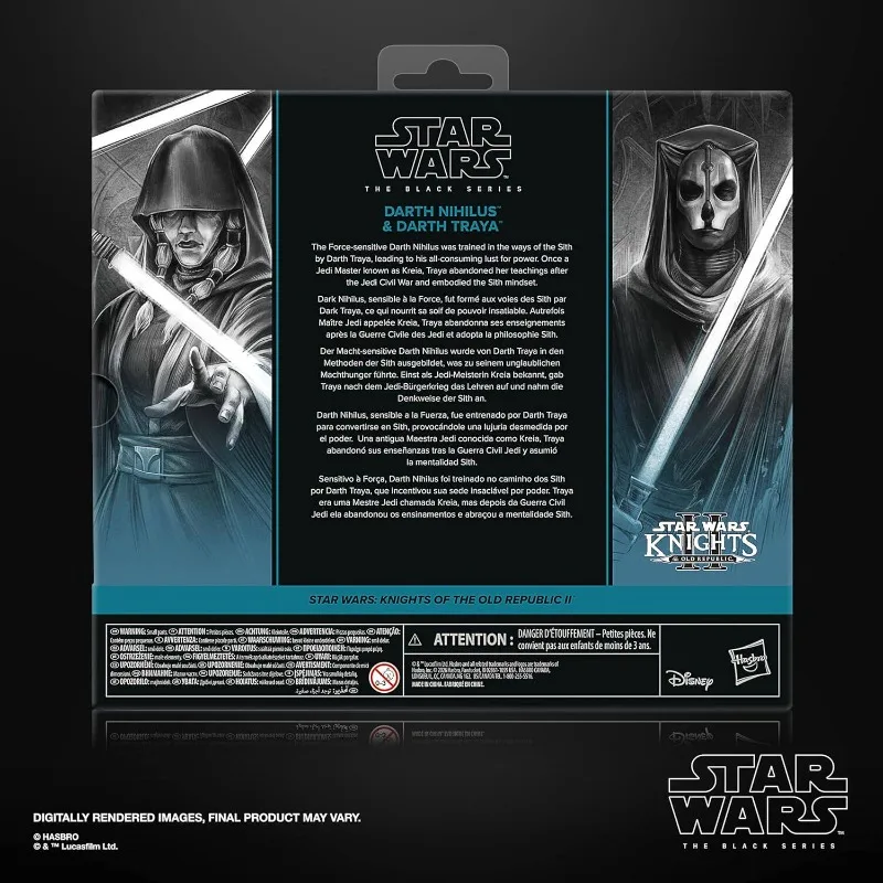 Genuine Hasbro Star Wars Black Series KOTOR II Darth Nihilus & Darth Traya 6-Inch 2-Pack Figure Set Collectible Model in Stock - view 6