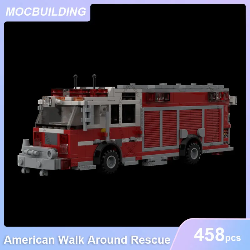 

American Walk Around Rescue Model MOC Building Blocks DIY Assemble Bricks Transportation Collection Display Toys Gifts 458PCS