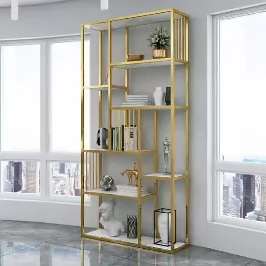 

Light Luxury Commercial Office Decorative Storage Display Rack Simple Household Entry Entrance Partition Hollow Bogu Rack