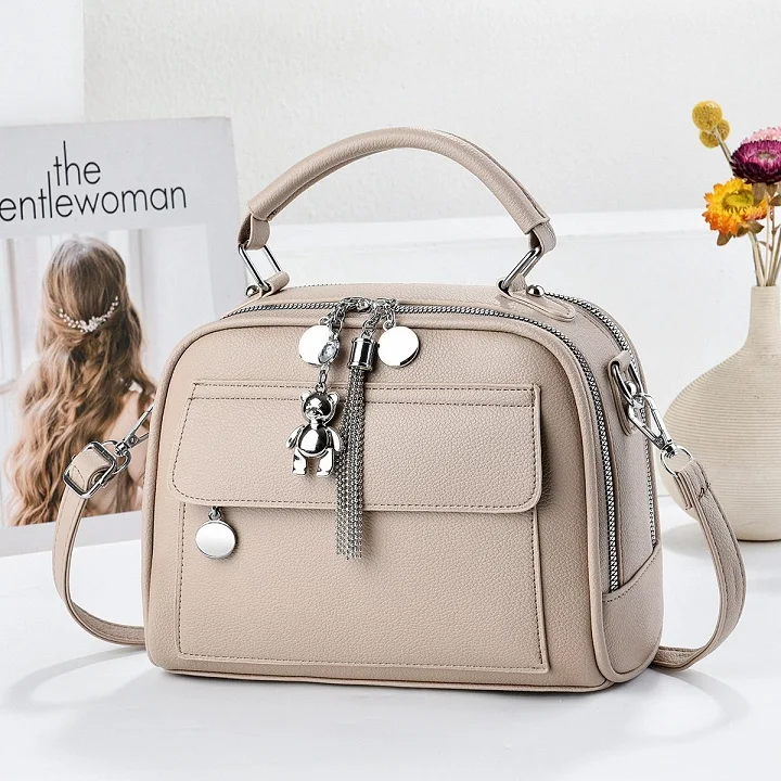 Fashionable Handbag Women's Gift 2026 New Spring Student Wide Shoulder Strap Single Shoulder Bag Elegant Pure Color Crossbody...