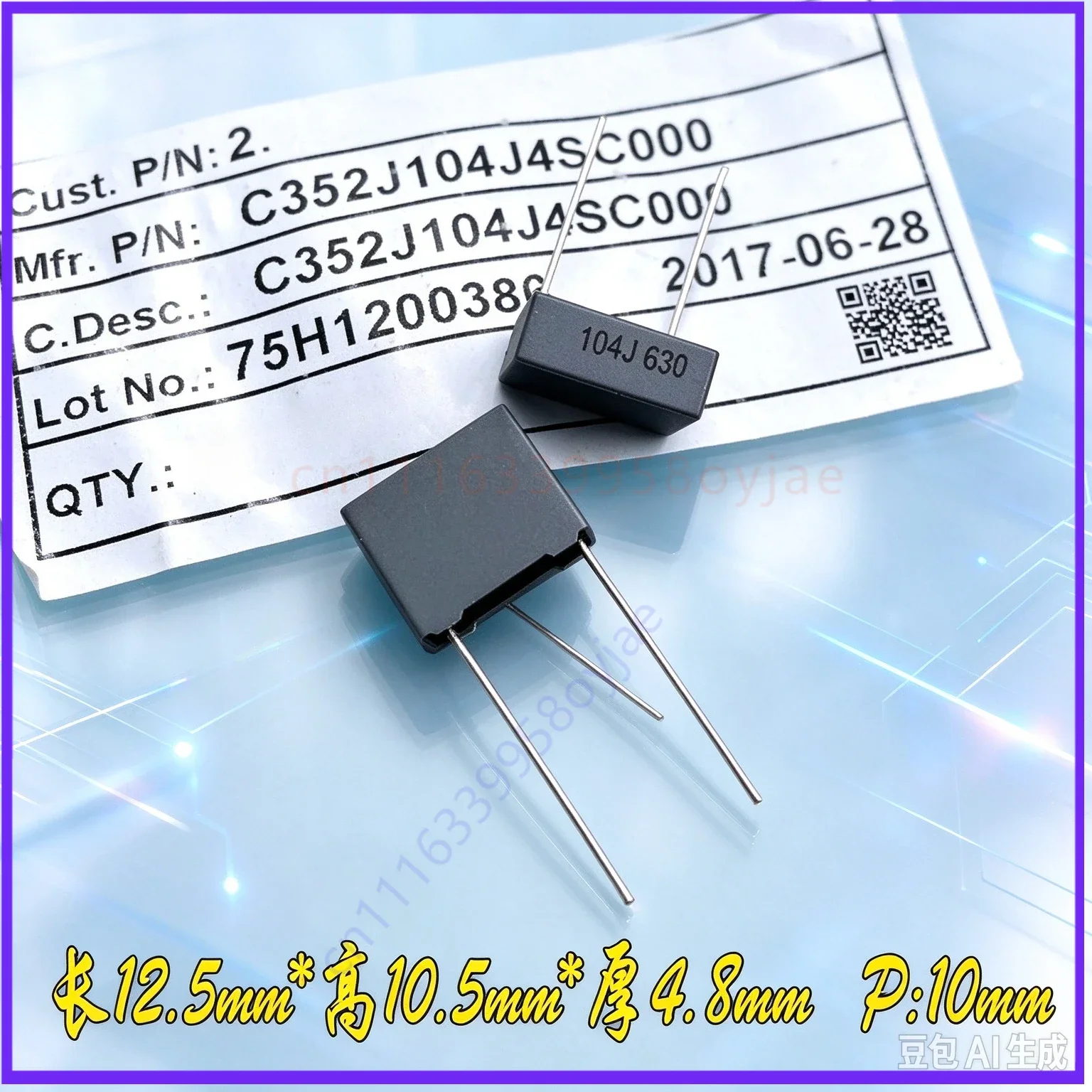 For FARA MKP 104 100nf 0.1uf 630v 2J Safety Capacitor C352J104J  100pcs