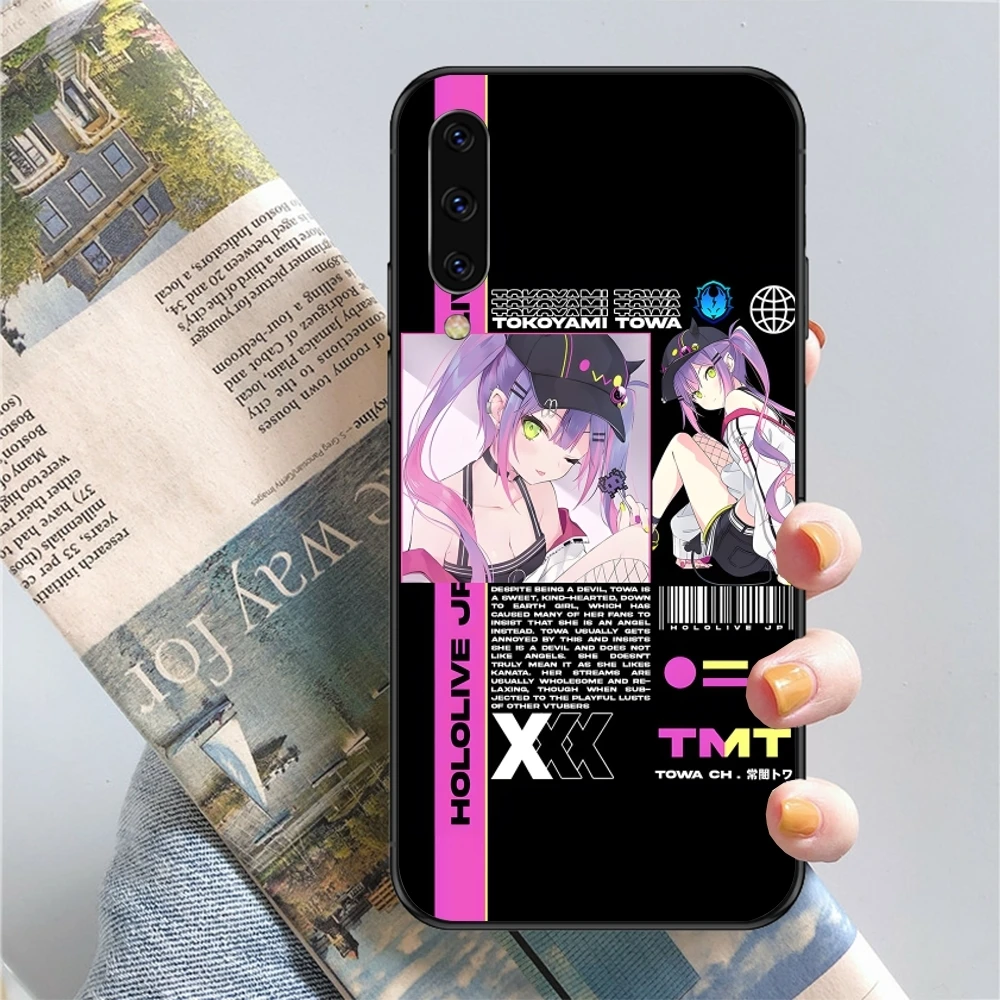 Coque de téléphone portable souple noire pour Samsung Note, 9, 10, 20, Plus, Pro, Ultra, J6, J5, J7, J8, Anime, Tokoyami, Towa