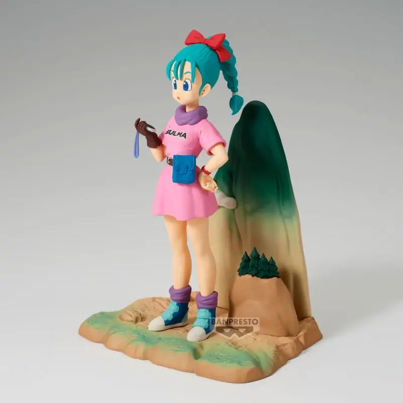 Caja de historia de Dragon Ball Bandai Banpresto, adornos Bulma de 13Cm, decoración, colección de figuras bonitas, completamente nuevas y sin abrir