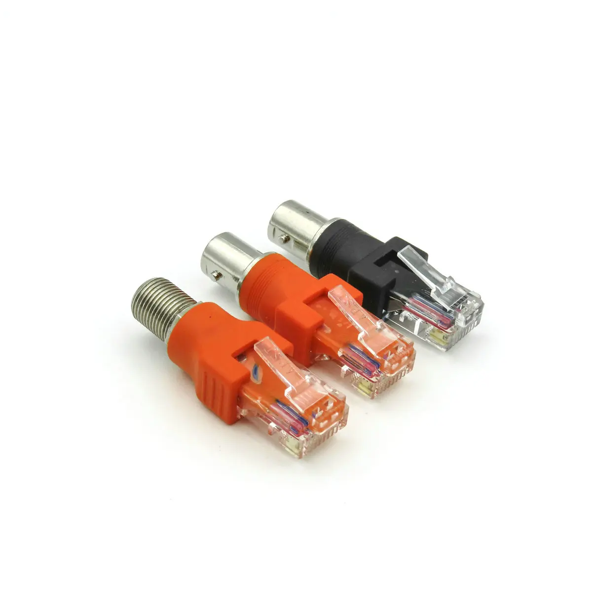 2 sztuk BNC żeńskie do RJ45 męskie złącze koncentryczne za baryłkę Couplerconnector RJ45 do adapter RF