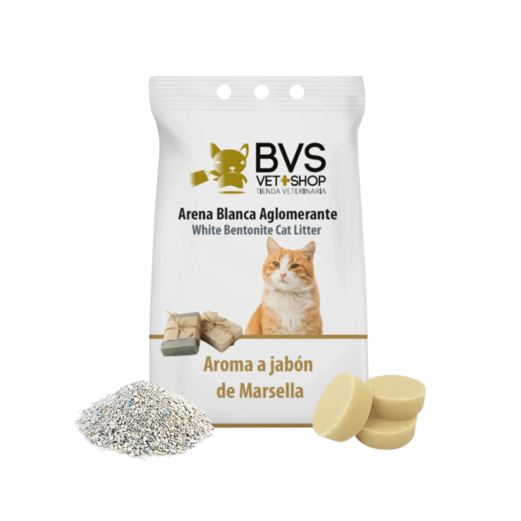 Arena Aglomerante Natural, Lavanda o Marsella Premium | Absorbe la humedad y el olor de los excrementos de tus gatos, 100% bentonita, Gran control de olores | BARAKALDO VET+SHOP